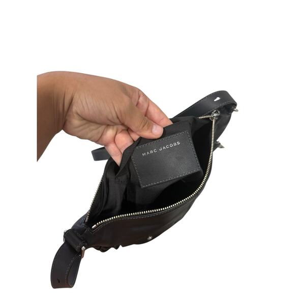 Marc Jacobs The Mini Sling Convertible Leather Hobo Purse Black - Picture 2 of 15